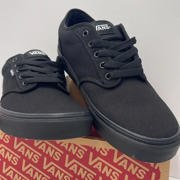Vans Men's Black Canvas Sneakers Atwood (Canvas) Black/Black
VN000TUY186 - Picture 5 of 16